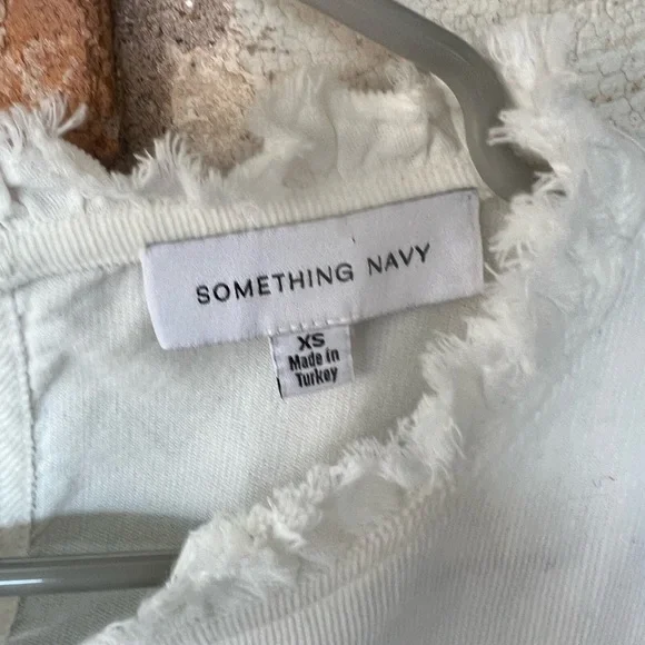 Something Navy Raw Edge Corduory Top blouse - Picture 6 of 9